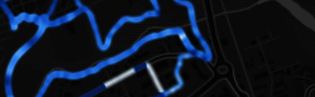 ShoosOn pace heatmap showing where a runner tends to run fastest