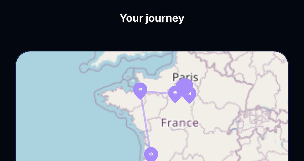 See your distance travelled in real terms