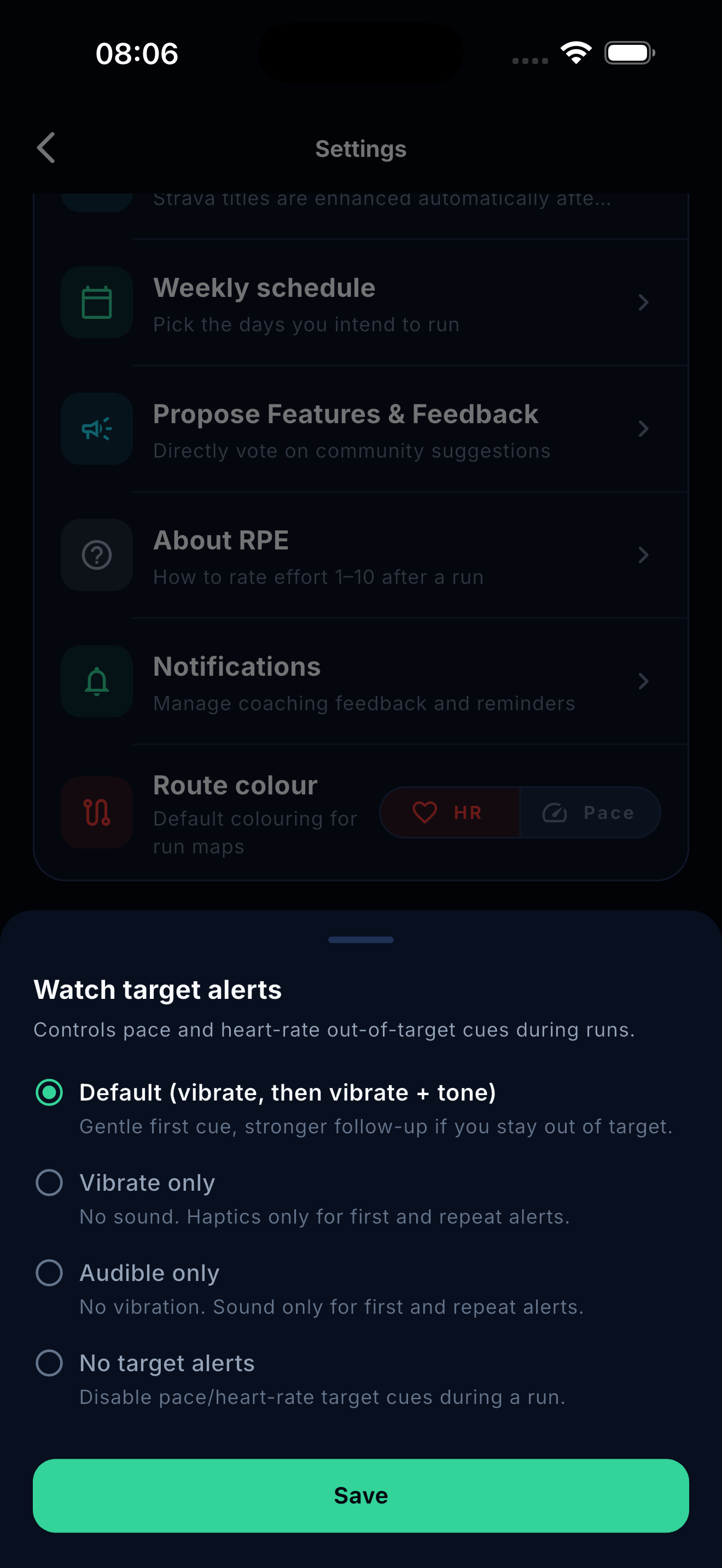 Shooson watch alerts settings options
